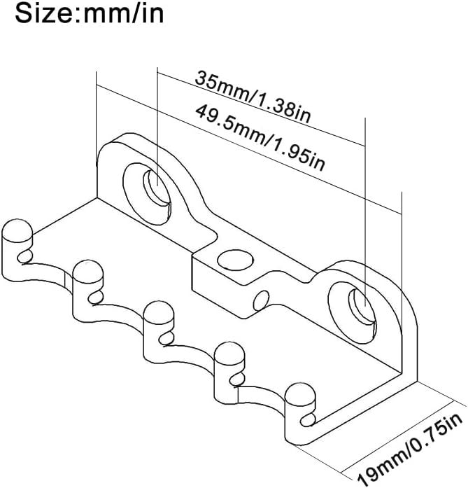 MAXCHEER CNC Precision Engineered Ultra Heavy Duty Full Brass 49.5x19mm Electric Guitar Tremolo Claw for ST/FR Tremolo Bridge System - Image 4